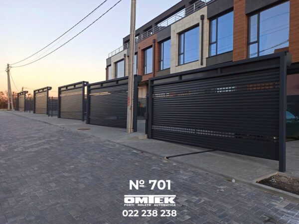 Ролетные ворота въезд во двор, цвет Андрацит в Кишинёве